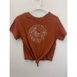 Shyanne Women's Cowboy Take Me Away Desert Rust Graphic Tee